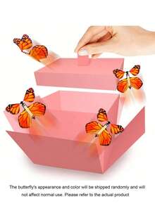 4pcs Surprise Butterfly Pop-Up Gift Box - Spring-Driven Flying Mechanism, Sturdy Cardboard Material, Self-Assembly Required. Suitable For Birthday, Graduation, Valentine's Day, Wedding, Proposal And Christmas Occasions. Battery-Free Pop-Up Flying Gift Box. Floral Pattern Design. A Magical Surprise Packaging For Adults, Ideal For Wedding, Event And Holiday Gifts. - Multicolor - View 14