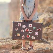 50pcs Strawberry Stickers, Cute Cartoon Strawberry Decorative Stickers, Waterproof Stickers Suitable For Envelopes, Water Bottles, Computers, Laptops, Phones, Luggage, Notebooks, Refrigerators - 3 - View 8