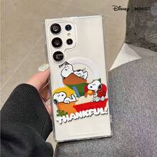 Ốp lưng điện thoại từ tính trong suốt MINISO Snoopy Thankful dành cho Samsung S26 Ultra/S26 Edge/S26 Plus/S26/S25 Ultra/S25 Plus/S25/S25FE/S25Edge/S24Ultra/S24Plus/S24/S24FE/S23FE/S23Ultra/S23Plus/S23/S22Ultra/S22Plus/S22/A15/A16/A17/A35/A36/A37/A54/A55/A56/A57 Quà tặng Giáng sinh cho bạn gái - Trong sáng - Xem 3