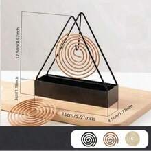 2/1个装蚊香架不锈钢烟灰缸阻燃防烫蚊香盘带盖户外家用香炉架 - 彩色 - 查看 3