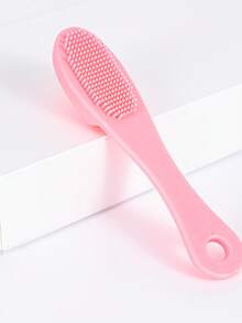 1/3 Piezas Cepillo de limpieza facial de silicona, cepillo de limpieza suave para dedos para la nariz y los poros, herramienta exfoliante para eliminar puntos negros, removedor portátil de residuos de maquillaje para base, lápiz labial y polvo suelto, esenciales para viajes y dormitorios para estudiantes - Rosa - Ver 4