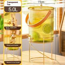 Refrigerator Water Dispenser With Faucet, Fruit Tea Cup Water Pitcher, Large Capacity Cold Drink Beverage Dispenser, Suitable For Home, Party, Office Use - View 13