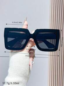 4pcs Y2K Oversized Glasses Sets, Suitable For Beach And Travel, Retro Square Frame, Fit For Outfits And Back To School Season - Multicolor - View 2