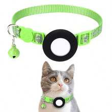 Reflective Collar With Bell Compatible With Apple AirTag Tracker Locator Protective Case Cat Neck Collar - Multicolor - View 14