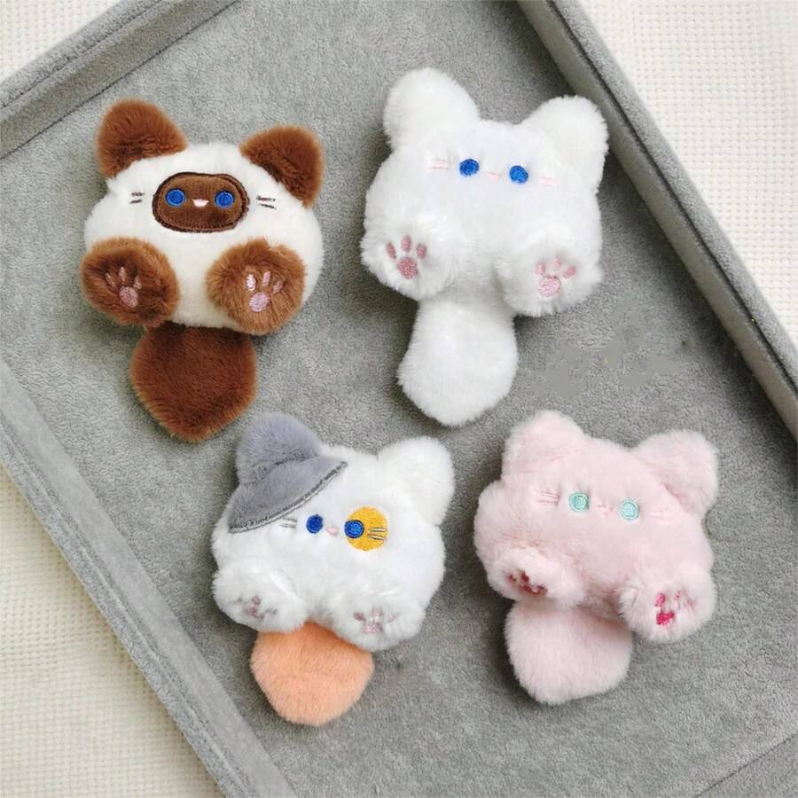 Divertido y Colgante de Peluche de Gato para Mochila de Niña, Colgante para Bolso de Pareja, Llavero Decorativo, Regalo - MR-YSK-Mao-3 - Ver 1