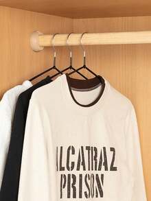 60/30/20/10个装橡胶涂层金属衣架，防滑耐用，节省空间，银色挂钩，适用于衬衫、连衣裙和其他衣物，衣柜收纳整理 - 彩色 - 查看 3