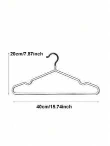 60/30/20/10个装橡胶涂层金属衣架，防滑耐用，节省空间，银色挂钩，适用于衬衫、连衣裙和其他衣物，衣柜收纳整理 - 彩色 - 查看 4