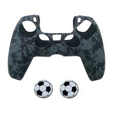 1 Bộ bọc tay cầm + 2 Nắp cần điều khiển chủ đề bóng đá, in chuyển nhiệt, chất liệu silicon, bảo vệ tay cầm chơi game, chống trượt, chống mồ hôi, chống bụi, chống trầy xước, phụ kiện chơi game, nâng cao trải nghiệm chơi game. - Xem 9