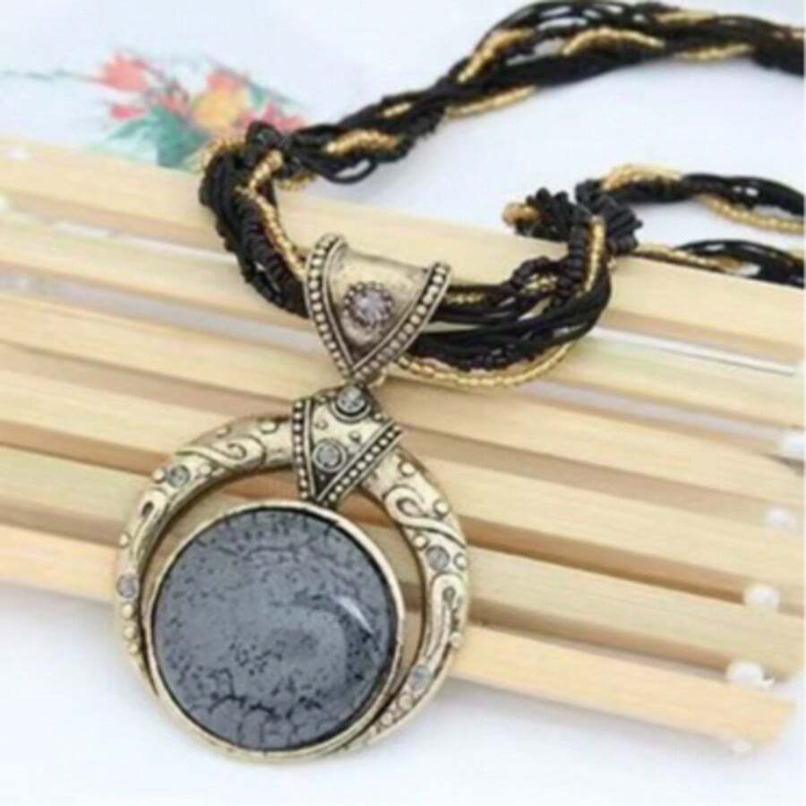 1件装 时尚波西米亚风捕梦网吊坠项链（女士款） - 均碼 - 查看 1