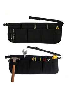 1pc Waist Tool Apron, Practical Waist Apron, Woodworking Waist Apron, 12 Pockets, Adjustable, Suitable For Construction, Woodworking, Electrician, Great Christmas Gift - Multicolor - View 3