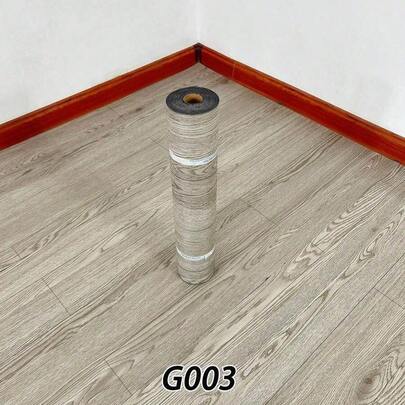 1卷3D豪华木纹乙烯基地板贴纸，即撕即贴，3D压纹表面，防水防潮，加厚耐磨，易于裁剪和安装，适用于室内和家居台面快速装饰和翻新。