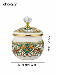 choxila 1pc 1.2L Large Capacity Enamel Floral Pattern Handle Drip Coffee Pot, Suitable For Induction Cooktop And Gas Stove To Brew Coffee Or Tea - Russian Flower Waist Enamel Pot - View 13