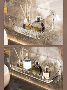 Kệ acrylic phòng tắm, giá treo tường đựng đồ dùng vệ sinh cá nhân, mỹ phẩm, không cần khoan. - Nhiều màu - Xem 7