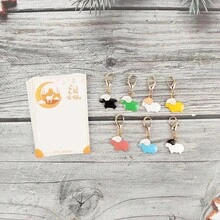 Cadeau pour elle/lui Ensemble de 7 charms de porte-clés mignons en forme de mouton, anneaux porte-clés inspirés des animaux, avec une carte de bénédiction inspirante. Articles de célébration polyvalents, convenant pour les anniversaires, les mariages, les enterrements de vie de jeune fille, les enterrements de vie de garçon, le Ramadan, les cadeaux pour l'Aïd al-Adha - Multicolore - Voir 7