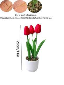 3 cành/1 chậu hoa tulip nhân tạo. Cây cảnh giả, hoa trang trí bàn làm việc, thích hợp trang trí trong nhà/ngoài trời, trang trí mùa xuân, sân vườn và hiên nhà, thích hợp cho tiệc tùng - đám cưới - cửa trước - ban công - tự trang trí, vật trang trí trung tâm bàn tiệc cưới, trang trí ngày lễ. - Nhiều màu - Xem 7
