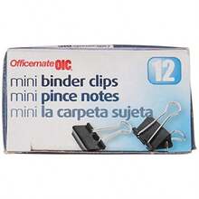 ClipsOIC R Binder Clips Mini 1/4in. Capacity Box Of 12 - Black - View 6
