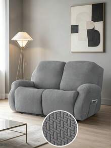 Vỏ bọc ghế tựa chống thấm nước, vỏ bọc ghế sofa ngả lưng, họa tiết lá jacquard, 1 chiếc. - Màu Xám nhạt - Xem 2