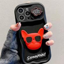 Foldable Cool Dog Phone Stand - Suitable For Any Phone Model - Adjustable Angle, Stylish, Compact, Portable, Coal Ball Phone Stand, Easy To Use And Install, Practical Accessory Compatible With Iphone And Android Devices - Multicolor - View 7