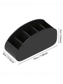 5-Compartment Leather Remote Control Organizer Box/Tray, Desktop Storage Holder For Remote, Glasses, Phone, Pen, Office Desk Decor - Multicolor - View 6