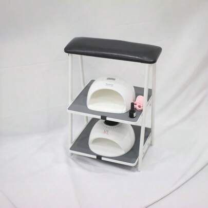 3-In-1 Multifunctional Manicure Arm Rest With Storage Layers Professional Nail Arm Rest Pillow With Galvanized Steel Stand & Waterproof Pads - Ergonomic Nail Tech Armrest For Salon & Home Use Elevate Your Nail Art Experience With Our Premium 3-Tier Manicure Arm Rest!