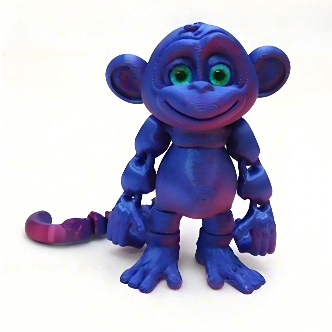 Modello di scimmia stampato in 3D, colore degli occhi casuale, giocattolo anti-stress, giocattolo sensoriale, giocattolo per bambini, carino e