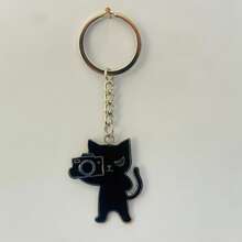 Keychain Pendant, Suitable For Hanging On Wallet, Bag, Gift For Friends, Party Favors, Couple Keychain, Zinc Alloy Cat Keychain, All Year Round - Cool Cat Keychain - View 3
