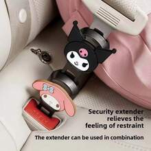 1 cái Bộ điều chỉnh dây an toàn cho trẻ em hình hoạt hình Sanrio Kuromi & My Melody, phụ kiện nối dài dây an toàn cho trẻ em - Một kích cỡ phù hợp cho tất cả - Xem 2