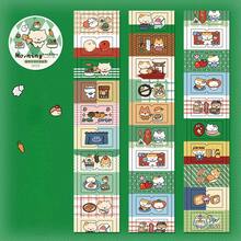 Cute Cat & Corgi Food Label And Washi Tape, Glitter Cartoon Animal Index Stickers Suitable For Diary, Planner, Decoration And DIY Crafts - Color - View 11