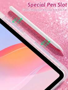 Ayotu 客製化粉色扶桑花圖案與文字保護殼，相容 iPad Air 4/5 10.9"、7/8/9 10.2"、11代 (A16) 11" 2025，客製化保護殼相容 Galaxy Tab A9 11" 與 Tab A9 8.7"，內建筆槽，可愛風格，適合返校季、情人節與新年 - 單面列印 - 查看 8
