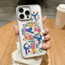 fundas para celular   Funda Magnética con Diseño Colorido de Caramelo Macaron, con Arte Graffiti, Compatible con Carga Inalámbrica y para  11,12, 13, 14, 15, 16, 17, PRO, PROMAX, PLUS, AIR, 16E, 17AIR, - Estilo (1 pieza) - Ver 9