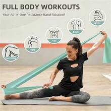 3pcs Resistance Bands, 5 Levels Of Resistance, For Body Exercise, Relaxation, Pilates, Rehabilitation, Stretching, Strength Training And Yoga Beginner Set [Random Colors] - Multicolor - View 5