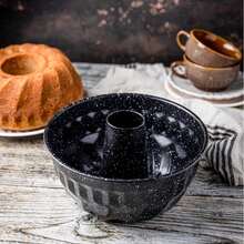 Mold, Metal, Round With A Hole, With A Non-Stick Coating, Black, Diameter 22 Cm - View 6