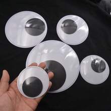 18 cm Autocollant à grands yeux 3D mobiles, autocollant à grands yeux créatifs auto-adhésifs, autocollant à yeux mobiles de dessin animé mignon et vif dans plusieurs tailles - Paire de 15 cm - auto-adhésive - Voir 6