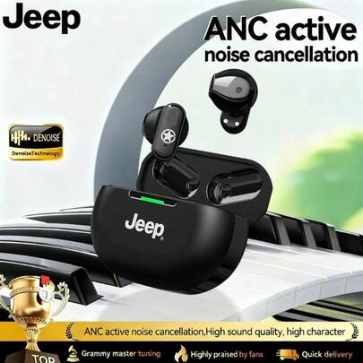 Jeep JP EW011 TWS True Wireless Earbuds, Sports Earphones, HiFi Stereo Headphones, Noise Cancelling Earphones With Microphone, High-Definition Voice