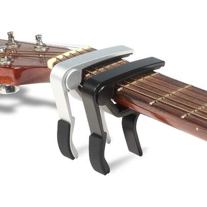[Free Shipping]Capo Guitar, Universal Aluminum Metal, Acoustic And Classical Electric Guitar, Bass, Banjo, Violin, Mandolin, Ukulele, All Types Of Light Stringed Instruments (Black, Red, Silver, Gold).