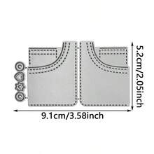 1pc Denim Pocket Metal Cutting Die, Suitable For DIY Scrapbooking, Greeting Cards And Paper Craft Metal Cutting Mold - LG26-7902 - View 11