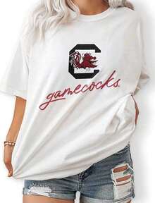 Women's Fashion Casual T-ShirtVintage 90s South Carolina Games Cotton Tee – Retro College Fan Shirt S-4XL.Jpg100% Cotton - trắng - Xem 6