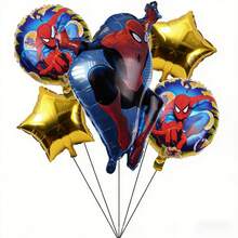 Marvel 5件套蜘蛛侠派对气球套装，三种颜色可选，生日礼物/超级英雄主题派对用品/甜品桌装饰 - 查看 9