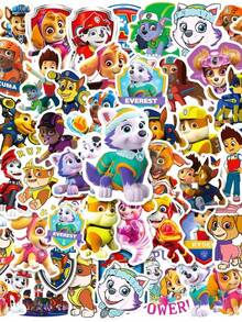 50/100 Stück/Set coole süße PAW Patrol Aufkleber PVC Aufkleber Dekoration Handy Skateboard Koffer Kühlschrank Graffiti Aufkleber für Partygeschenk - Karikatur - Übersicht 3