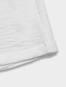 Quần dài nữ màu trắng bằng polyester, dáng suông, có dây rút, kiểu dáng rộng rãi thoải mái, phong cách bohemian, hơi xuyên thấu, co giãn nhẹ, thích hợp mặc mùa hè. - trắng - Xem 6