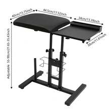 SHIOUCY Black Adjustable Height Arm Rest Stand, 360° Rotating Workbench Nail Station With Storage Shelf Pigment Rack For Studio Salon Home Office - Black - View 10