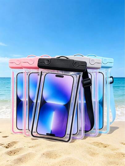 Túi đựng điện thoại chống nước IPX8 có đèn LED phát sáng, thiết kế đệm khí tùy chỉnh, màn hình cảm ứng siêu nhạy, phù hợp với túi trong suốt, khả năng chống nước tuyệt vời, cửa sổ trong suốt cho phép sử dụng điện thoại không bị cản trở, lý tưởng cho bơi lội.