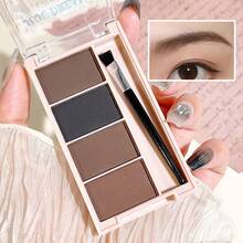 Beginner-Friendly Multi-Function Eyebrow Powder Palette, Natural 3D Eyebrow, Nose & Eye Shadow, Daily Use, Christmas 3-Color Options - Multicolor - View 1