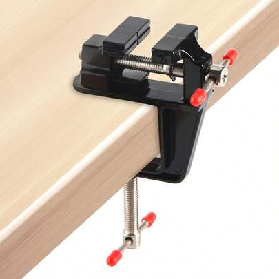 Kẹp trang sức mini đa năng, dụng cụ sửa chữa đồng hồ thủ công, kẹp giữ đồng hồ mini, bàn làm việc di động, dụng cụ làm trang sức, đồ thủ công điện tử, mô hình, bàn làm việc nhỏ gọn cho sở thích, dụng cụ sửa chữa đồng hồ trang sức, bàn làm việc di động cho làm trang sức, đồ thủ công điện tử, mô hình, kẹp giữ mini hợp kim nhôm nhỏ gọn - Hàm kẹp điều chỉnh được bằng tay quay, dụng cụ bàn làm việc di động cho DIY, thủ công mỹ nghệ, làm trang sức, sửa chữa điện tử, người đam mê và các xưởng nhỏ (thiết bị giữ kim loại)