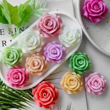 1 Set Rose Shaped Candle Silicone Mold, Home Decor/Gift Plaster Mold, Handmade Epoxy Resin Casting Mold, Art Decor Clay Plaster Mold, Non-Stick Easy Release - White - View 4