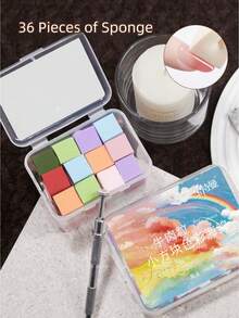 BAOSHIMAN 美甲迷你豆腐拍打橡胶海绵刮夹，渐变晕染腮红，金属不锈钢刮夹指甲特制情人节，新年美甲沙龙家庭DIY沙龙夹工具。 - 彩色 - 查看 5