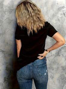 Women T-Shirts - Black - View 2