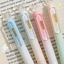 4支/1支装可旋转渐变蝴蝶图案可擦中性笔，高品质速干0.5mm圆珠笔，学生/办公用品，小礼品 - 多色 - 查看 9