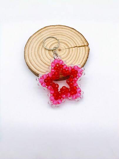 1 chiếc mặt dây chuyền hình ngôi sao rỗng có chuông nhỏ, hạt nhựa acrylic nhiều màu sắc, phụ kiện móc khóa, dây đeo túi, móc chìa khóa, đồ trang sức.