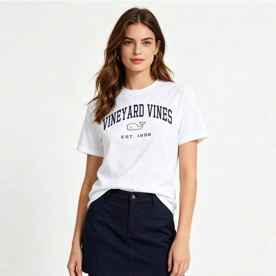 Summer Tops Vineyard Vines Men's Heritage Short-Sleeve Tee Summer Clothes - 白色 - 查看 1